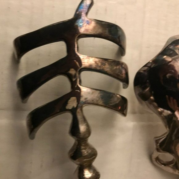 SET OF 3 PIECES MICHAEL ARAM BONEWARE VERTEBRA HOSTESS SERVING SET - Picture 5 of 7